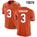 Youth Florida Gators #3 Xzavier Henderson NCAA Nike Orange Authentic Stitched College Football Jersey VET1162JS